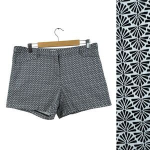 Laundry By Shelli Segal Los Angeles 12 Shorts Cotton Stretch White Blue Womens